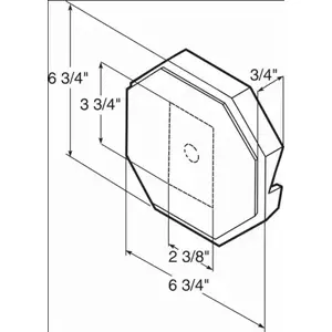 CORNERSTONE BUILDING BRANDS EZBLK080 02 GRY Surface Block Gray