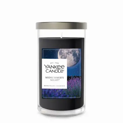 Yankee Candle 14-1/4 Oz. Mid Summers Night Medium Pillar Candle Black 1632942 Yankee Candle 14-1/4 Oz. Mid Summers Night Medium Pillar Candle Black 1632942