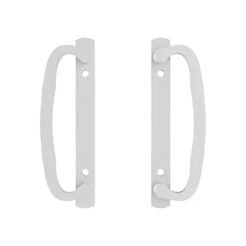 Patio Door Handle Dummy Set 3-15/16" Hole Centers White Finish Patio Door Handle Dummy Set 3-15/16" Hole Centers White Finish