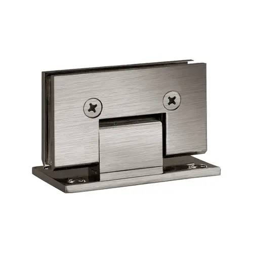 Solid Brass Shower Hinge Wall To Glass 90 Degree Square Standard Full Back Type Brushed Nickel Finish Solid Brass Shower Hinge Wall To Glass 90 Degree Square Standard Full Back Type Brushed Nickel Finish