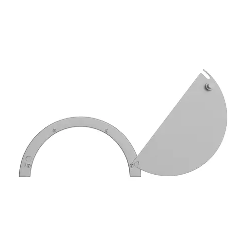 Half Round Swing Away Cover Plate For Ticket Window 8" Width 4" Height With 6-1/2" W x 3-1/4" H Service Opening, Satin Anodized Finish Half Round Swing Away Cover Plate For Ticket Window 8" Width 4" Height With 6-1/2" W x 3-1/4" H Service Opening, Satin Anodized Finish