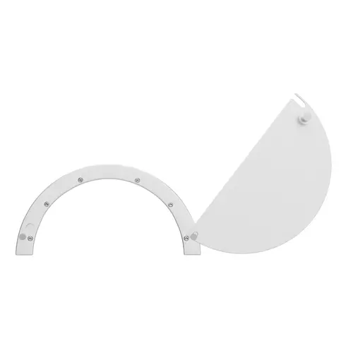 Half Round Swing Away Cover Plate For Ticket Window 10" Width 5" Height With 8-1/2" W 4-1/4" H Service Opening, Satin Anodized Finish Half Round Swing Away Cover Plate For Ticket Window 10" Width 5" Height With 8-1/2" W 4-1/4" H Service Opening, Satin Anodized Finish