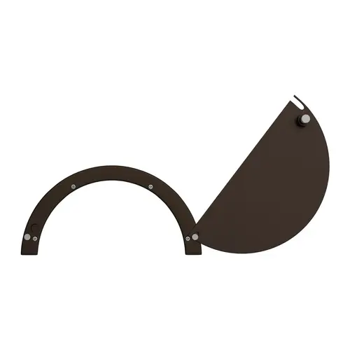 Half Round Swing Away Cover Plate For Ticket Window 10" Width 5" Height With 8-1/2" W 4-1/4" H Service Opening, Duranodic Bronze Anodized Finish Half Round Swing Away Cover Plate For Ticket Window 10" Width 5" Height With 8-1/2" W 4-1/4" H Service Opening, Duranodic Bronze Anodized Finish