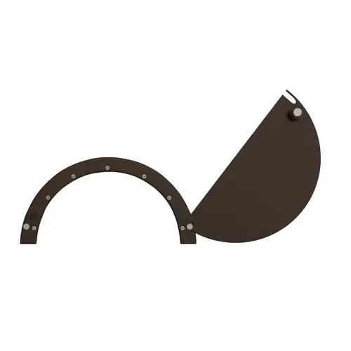 Half Round Swing Away Cover Plate For Ticket Window 12" Width 6" Height With 10-1/2" W 5-1/4" H Service Opening, Duranodic Bronze Anodized Finish Half Round Swing Away Cover Plate For Ticket Window 12" Width 6" Height With 10-1/2" W 5-1/4" H Service Opening, Duranodic Bronze Anodized Finish