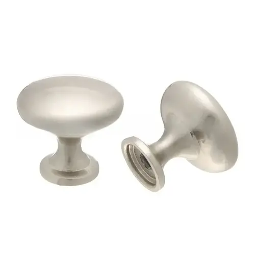 1-1/5" Diecast Cabinet Knob with 1-1/8" Screws Satin Nickel Finish 1-1/5" Diecast Cabinet Knob with 1-1/8" Screws Satin Nickel Finish