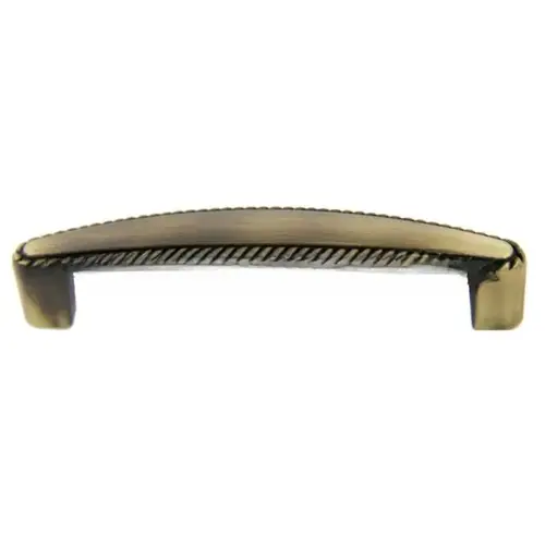 4-3/5" Deco Cabinet Pull with 3-3/4" Center to Center Antique Satin Brass Finish 4-3/5" Deco Cabinet Pull with 3-3/4" Center to Center Antique Satin Brass Finish
