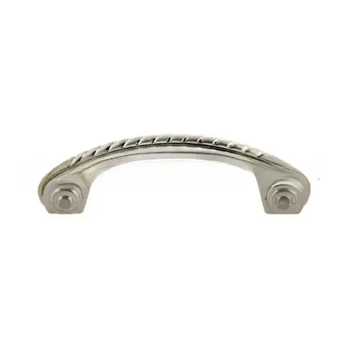 3-3/4" Rope Cabinet Pull with 3" Center to Center Satin Nickel Finish