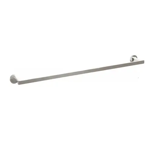 30" Transitional Flared Towel Bar with Small Disc Rose Polished Nickel Finish 30" Transitional Flared Towel Bar with Small Disc Rose Polished Nickel Finish