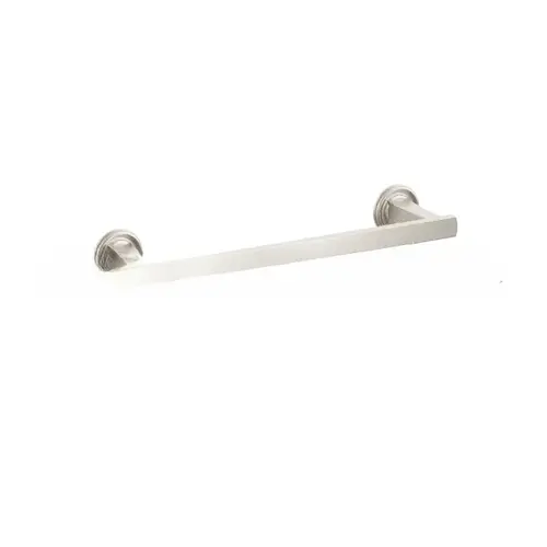 12" Transitional Flared Towel Bar with Small Regular Rose Satin Nickel Finish 12" Transitional Flared Towel Bar with Small Regular Rose Satin Nickel Finish