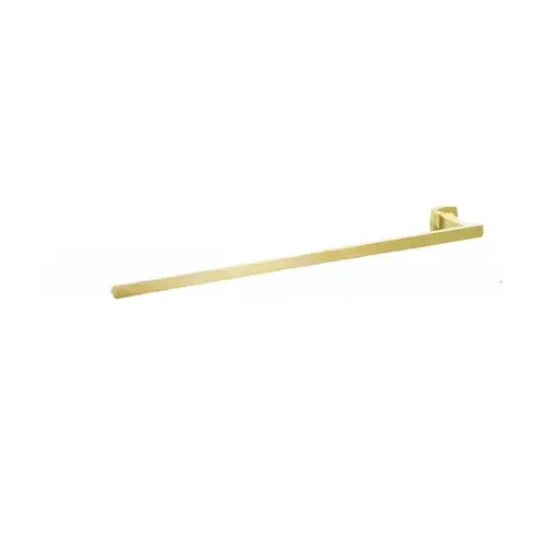 24" Transitional Flared Towel Bar with Soft Square Rose Unlacquered Brass Finish 24" Transitional Flared Towel Bar with Soft Square Rose Unlacquered Brass Finish