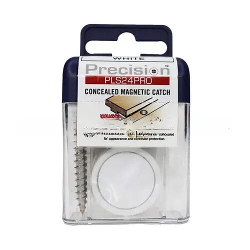 Concealed Magnetic Catch with Adjustable Strength White Finish