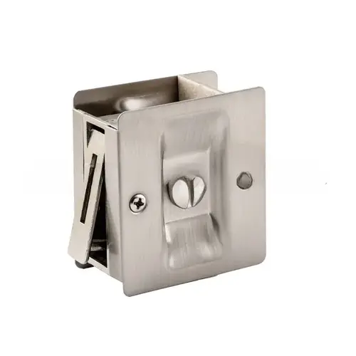 1-3/4" x 2-1/4" Privacy Sliding Door Lock Satin Nickel Finish 1-3/4" x 2-1/4" Privacy Sliding Door Lock Satin Nickel Finish