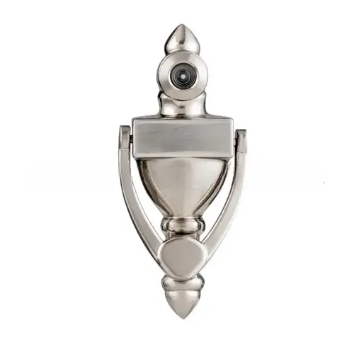 4" Door Knocker with 20 Minute UL Fire Rated 160 Degree Door Viewer for 1/2" Hole for 1-1/8" to 1-7/8" Door Satin Nickel Finish 4" Door Knocker with 20 Minute UL Fire Rated 160 Degree Door Viewer for 1/2" Hole for 1-1/8" to 1-7/8" Door Satin Nickel Finish