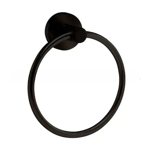 Contemporary Metal Circle Towel Ring Matte Black Finish Contemporary Metal Circle Towel Ring Matte Black Finish
