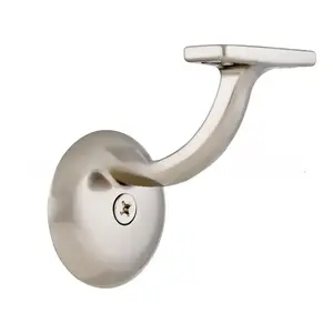 GEO HBJ3-SN 2-3/16" x 3-1/4" Jumbo Heavy Duty Handrail Bracket Satin Nickel Finish