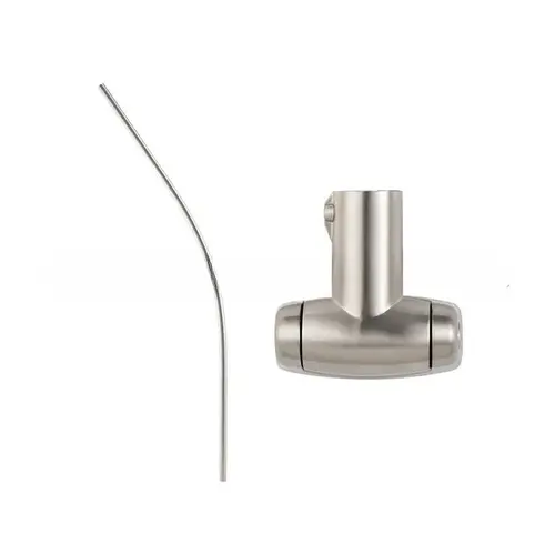 5 ft Curved Shower Rod with Flange Satin Nickel Finish 5 ft Curved Shower Rod with Flange Satin Nickel Finish