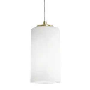 AFX LEOP04MBLB Afx Leo 4" One-Light Medium Base Pendant, Light Antique Brass