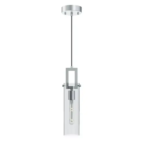 Afx Houston 4" One-Light Medium Base Pendant, Satin Nickel