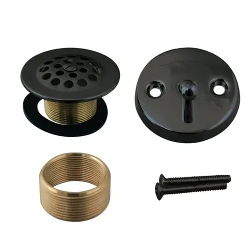 Beehive Grid Universal Tub Trim with Trip Lever Faceplate in Matte Black Beehive Grid Universal Tub Trim with Trip Lever Faceplate in Matte Black