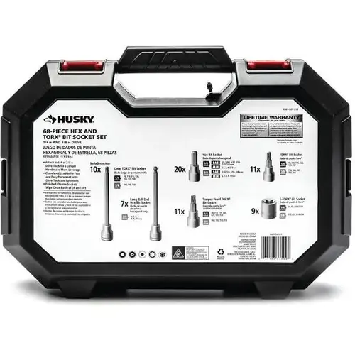 Husky H68PCHEXTX Master Hex and Torx Bit Socket Set Buy Now