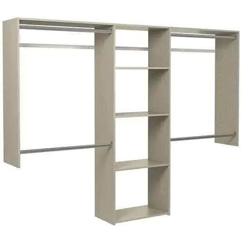 4 ft-8 ft W Deluxe Shelving Closet Kit Weathered Grey 4 ft-8 ft W Deluxe Shelving Closet Kit Weathered Grey