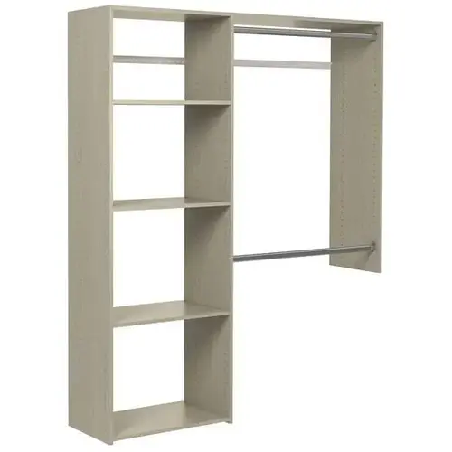 3 ft-5 ft W Deluxe Shelving Closet Kit Weathered Grey 3 ft-5 ft W Deluxe Shelving Closet Kit Weathered Grey