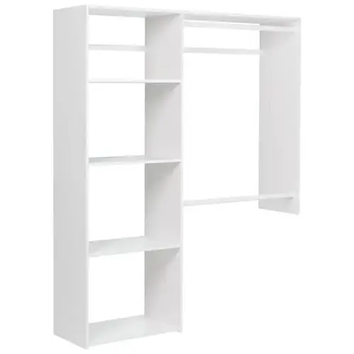 3 ft-5 ft W Deluxe Shelving Closet Kit White