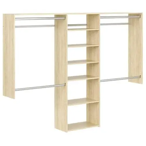 4 ft-8 ft W Deluxeplus Shelving Closet Kit Honey Blonde