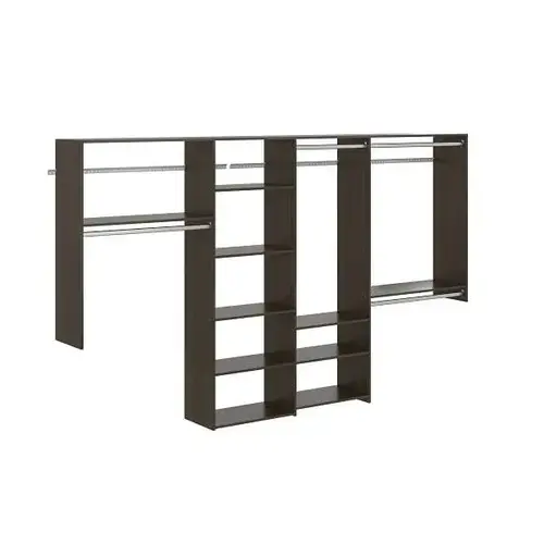 Dual Tower 10-Foot Basic Closet Kit Truffle