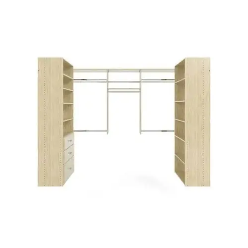8-Foot X 4-Foot U-Shape Walk-In Closet Honey Blonde