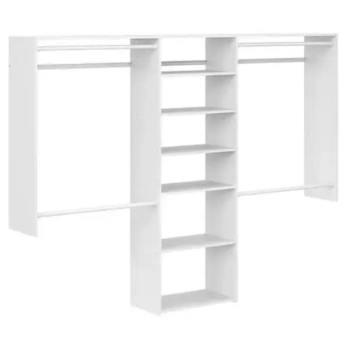 4 ft-8 ft W Deluxeplus Shelving Closet Kit White