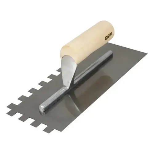 1/2 In. X 1/2 In. X 1/2 In. Traditional Carbon Steel Square Flooring Trowel 1/2 In. X 1/2 In. X 1/2 In. Traditional Carbon Steel Square Flooring Trowel