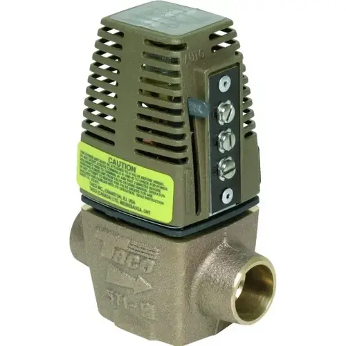24 Volt Hydronic Zone Valve 1/2" Sweat Connections Manual Opening Lever 24 Volt Hydronic Zone Valve 1/2" Sweat Connections Manual Opening Lever