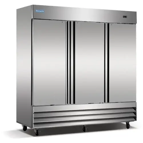 Norpole 3 Solid Door Stainless Steel Reach-In Freezer