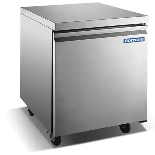 Norpole 27 1 Door Stainless Steel Undercounter Freezer