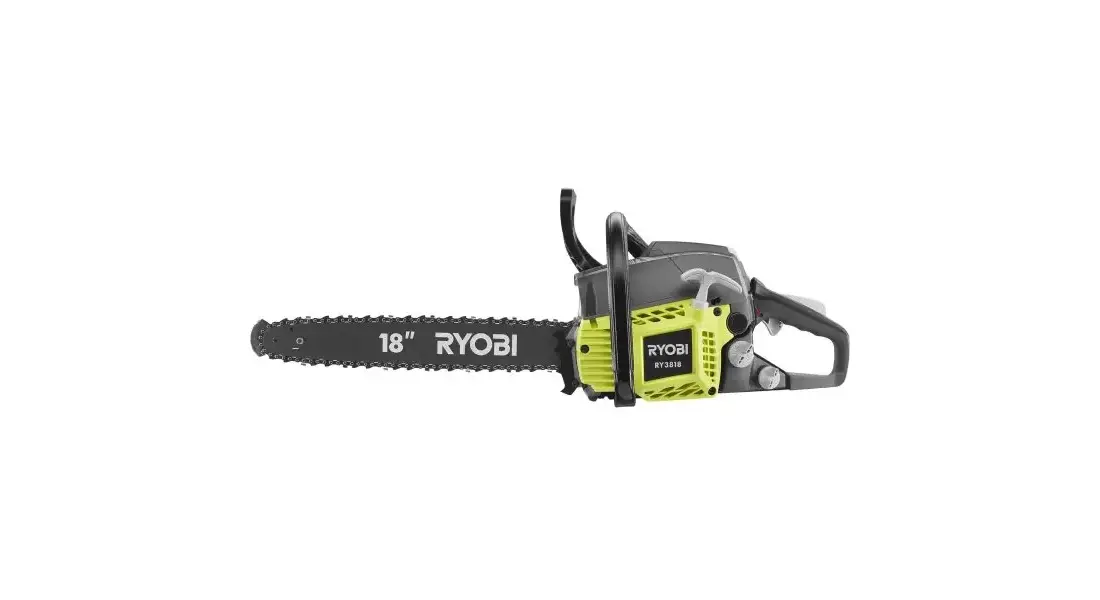 RYOBI RY3818 18 in. 38cc 2-Cycle Gas Chainsaw with Heavy Duty Case