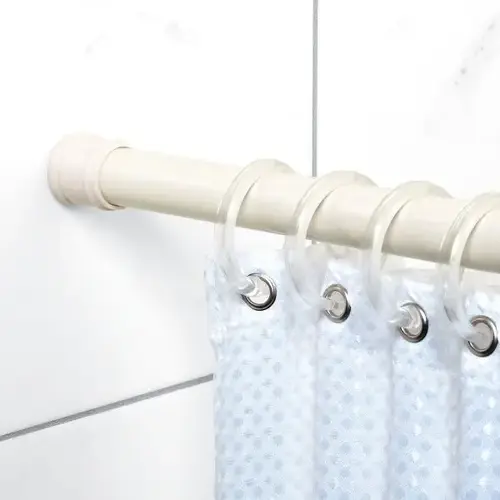 60" Cashmere Adjustable Tension Shower And Utility Rod White 60" Cashmere Adjustable Tension Shower And Utility Rod White