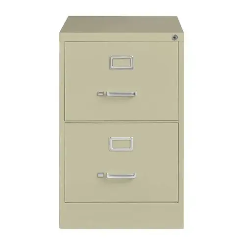 Hirsh 26.5" Deep 2 Drawer Legal Metal Vertical File Cabinet, Commercial Putty