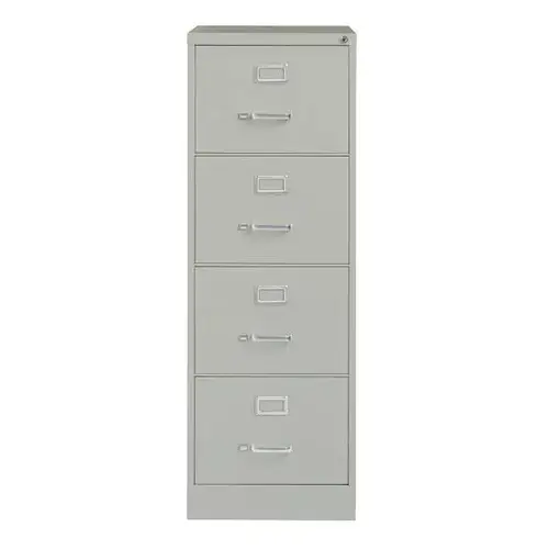Hirsh 26.5" Deep 4 Drawer Legal Width Metal Vertical File Cabinet Lt Grey Hirsh 26.5" Deep 4 Drawer Legal Width Metal Vertical File Cabinet Lt Grey