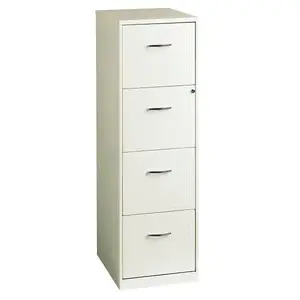 Space Solutions 21619 Space Solutions 18" Deep 4 Drawer Smart Letter Vertical File Cabinet Pearl White