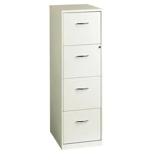 Space Solutions 18" Deep 4 Drawer Smart Letter Vertical File Cabinet Pearl White Space Solutions 18" Deep 4 Drawer Smart Letter Vertical File Cabinet Pearl White
