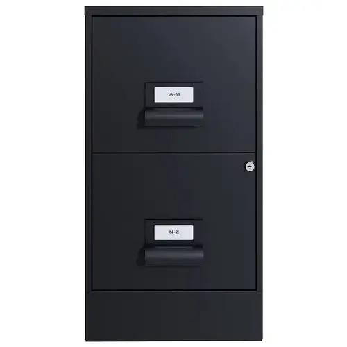 Space Solutions Space Solutions18" Deep 2 Drawer Letter Verticl Fle Cabnt Commercial Grade Black