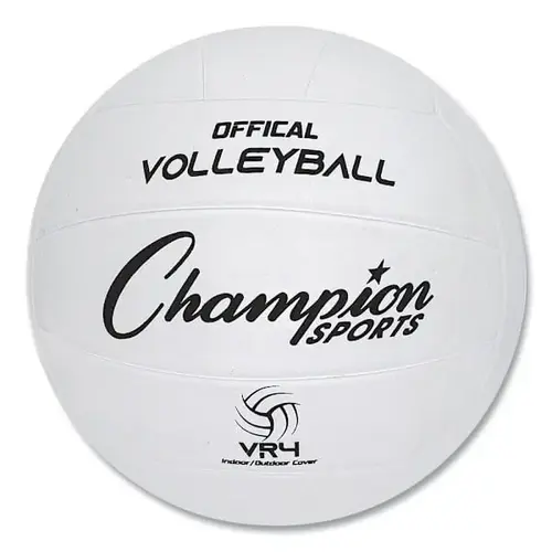 Champion Sports Rubber Volleyball, Official Size, White