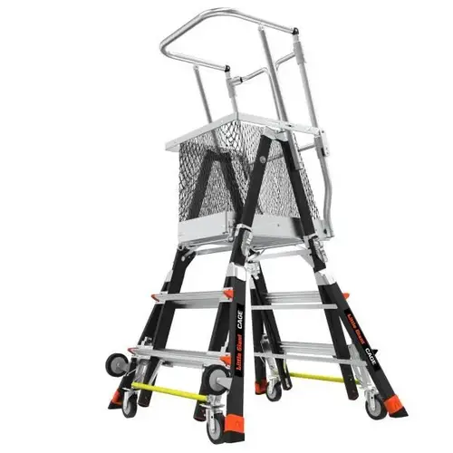 Little Giant Ladder Systems 3 ft.-5 ft. Fiberglass 375 lbs. Rated Type IAA Adjustable Safety Cage