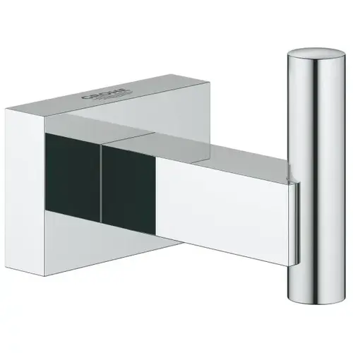 Grohe Essentials Cube Robe Hook, Chrome, Concealed Fasteners Grohe Essentials Cube Robe Hook, Chrome, Concealed Fasteners