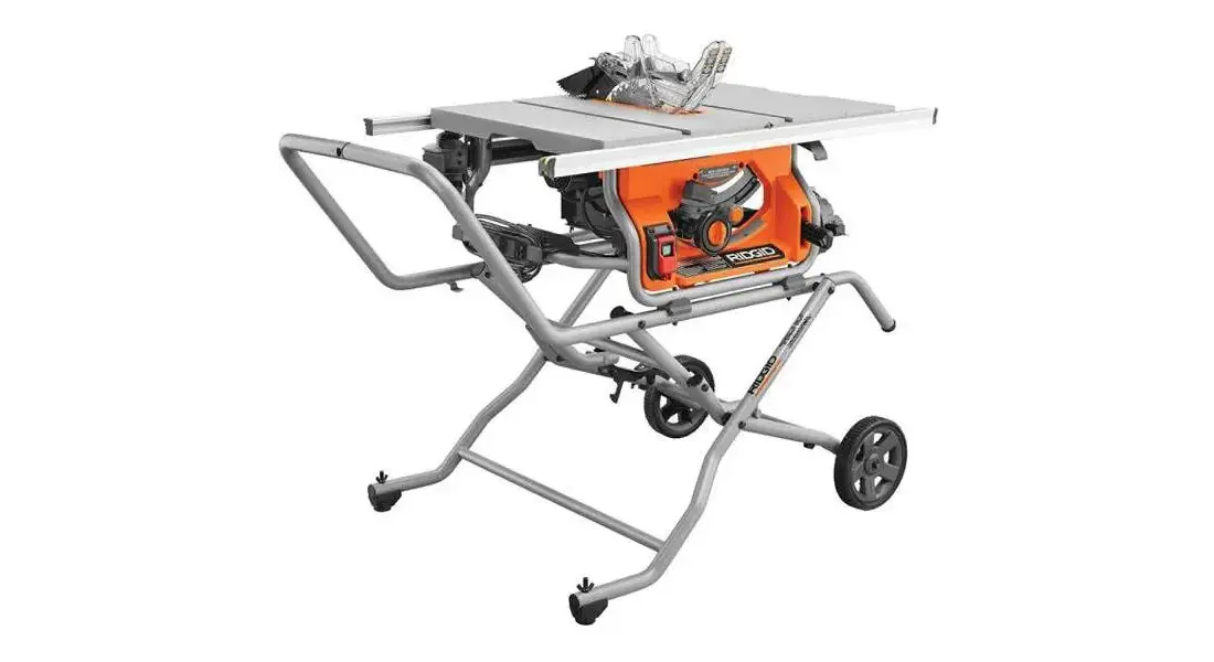 RIDGID R4514 RIDGID 10 in. Pro Jobsite Table Saw with Stand Orange