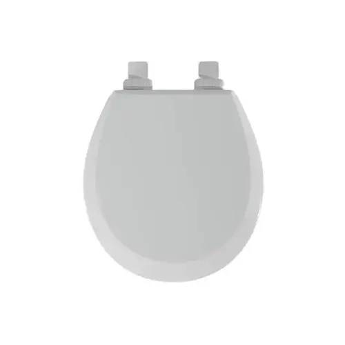 Premium Wood Round Closed-Front Toilet Seat In White, Slow Close Premium Wood Round Closed-Front Toilet Seat In White, Slow Close