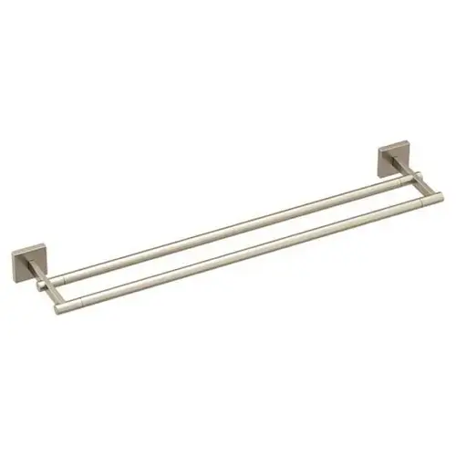 Triva 24" Double Towel Bar Brushed Nickel Finish Triva 24" Double Towel Bar Brushed Nickel Finish