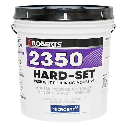 Roberts 2350 Hard-Set Resilient Flooring Adhesive, 4 Gallon