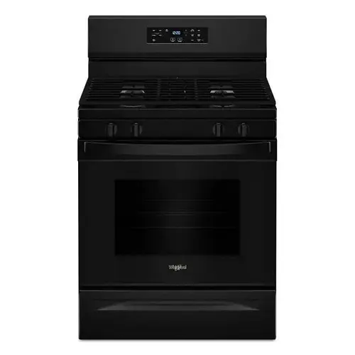 Whirlpool 30-Inch 5.0 Cu. Ft. 4 Burner Grate Self Clean Gas Range In Black Whirlpool 30-Inch 5.0 Cu. Ft. 4 Burner Grate Self Clean Gas Range In Black